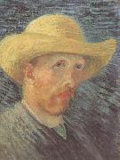 Vincent Van Gogh Self-Portrait wtih Straw Hat (nn04) Spain oil painting artist